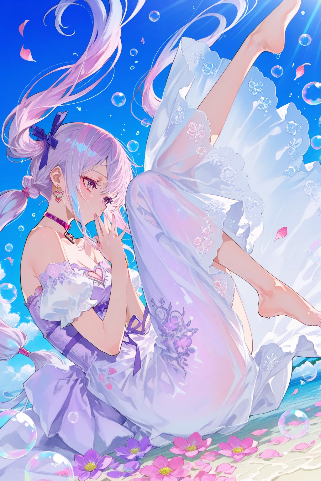 Momoko Sakura Style、8K quality、Intense watercolor, detailedな水彩アート, Watercolor splash, Surreal, Avant-garde pop art, Beautiful and expressive paintings, Beautiful artwork illustration, Very colorful tones, wonderful, Cool Beauty, Highest quality、Official Art, Vector art, Stylish design, (((The two most beautiful maid girls))),((((I can see your underwear)))), (((Highest quality))), High resolution, ((detailed)), (((Doodle Art)), ((masterpiece)), ((Super detailed)), (((Multicolored bubbles))),(((Sexy pose))),(((((Two Girls))))),(((Sitting)))