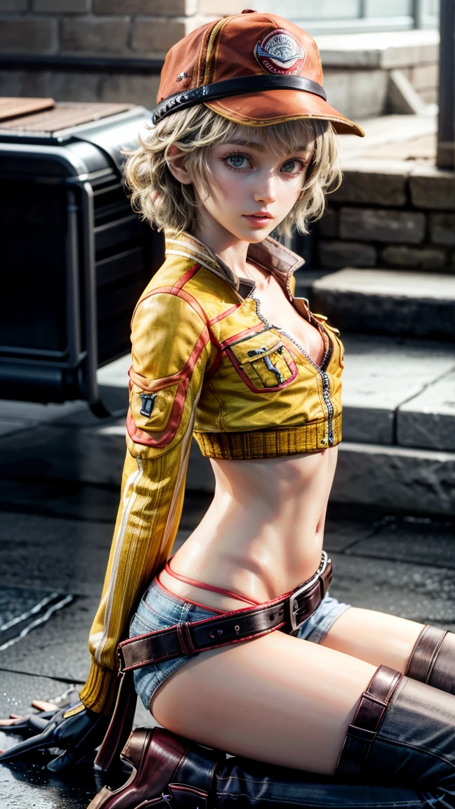 (ultra realistic,32k, masterpiece:1.2),(high detailed skin:1.1),( high quality:1.1),
<lora:Momoko_PPGZ:0.8>ppgzmmk, long hair,furrowed brow, blonde hair, hair bow, blunt bangs, ponytail, red eyes, bright pupils, (black (blazer:1.1), black turtleneck top, shorts,belt, (pantyhose:1.1):1.1) ,, picnic, blanket spread, food and drinks, outdoor setting,fighting stance, huge breast,large breast,<lora:add_detail:0.81>,
(ambient lighting:1.1),