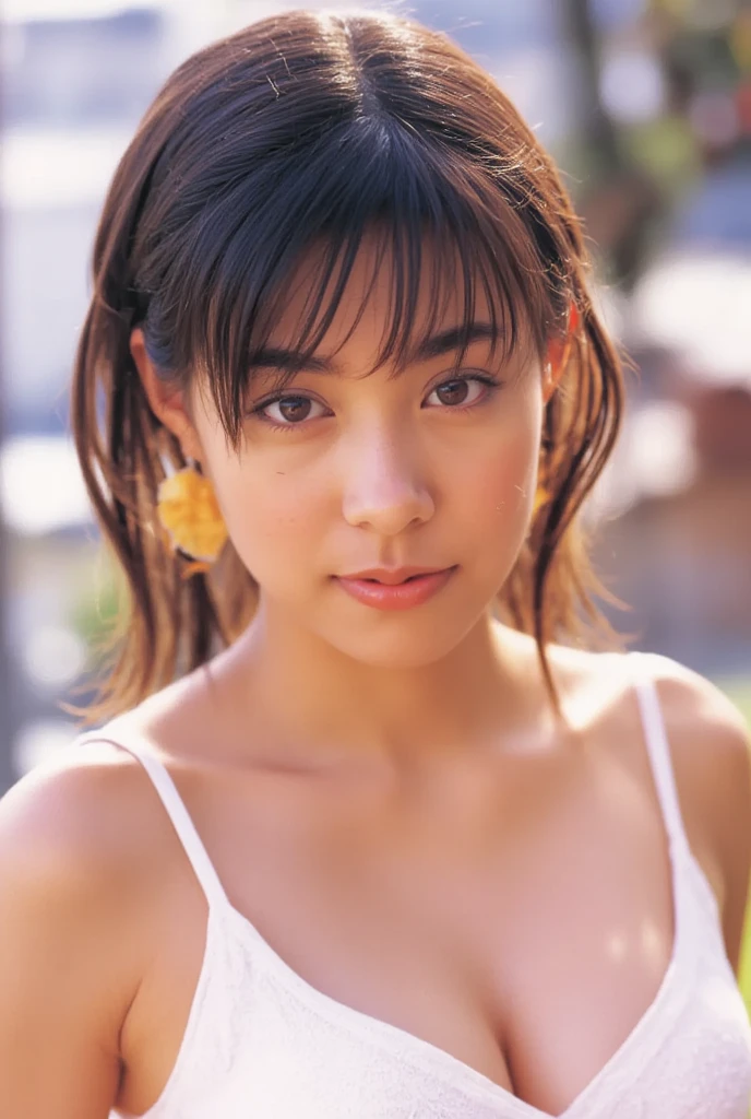 1girl, Fumino Kimura, wearing a erotic latex bikini costume, cumshot,