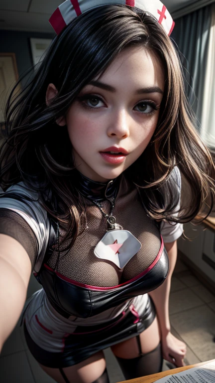 a cute anime girl with large breasts, extremely detailed face, beautiful detailed eyes, beautiful detailed lips, long eyelashes, detailed hair strands, intricate clothing, shiny skin, dynamic pose, high quality, 8k, hyper realistic, award winning, masterpiece, vibrant colors, cinematic lighting, portrait Nimu - streamer