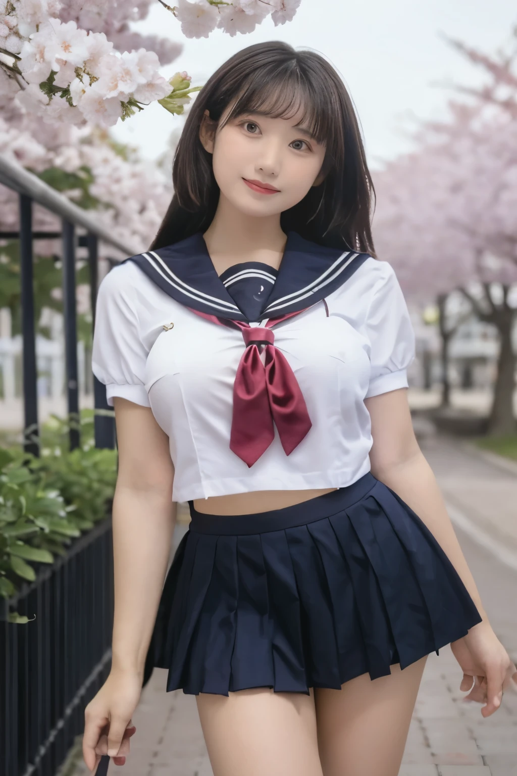 high school girl、Knees raised and legs wide apart、Showing off your crotch、sit in the park、Navy blue uniform、A big red ribbon on the chest、mini skirt、Not wearing underwear、Long black hair、ponytail、Big Breasts、Embarrassed expression、Droopy eyes、White knee-high socks、Plump Cheeks、Pink pointed nipples、Swollen clitoris、Masturbation、highest quality、Squirting、Climax、Ahegao