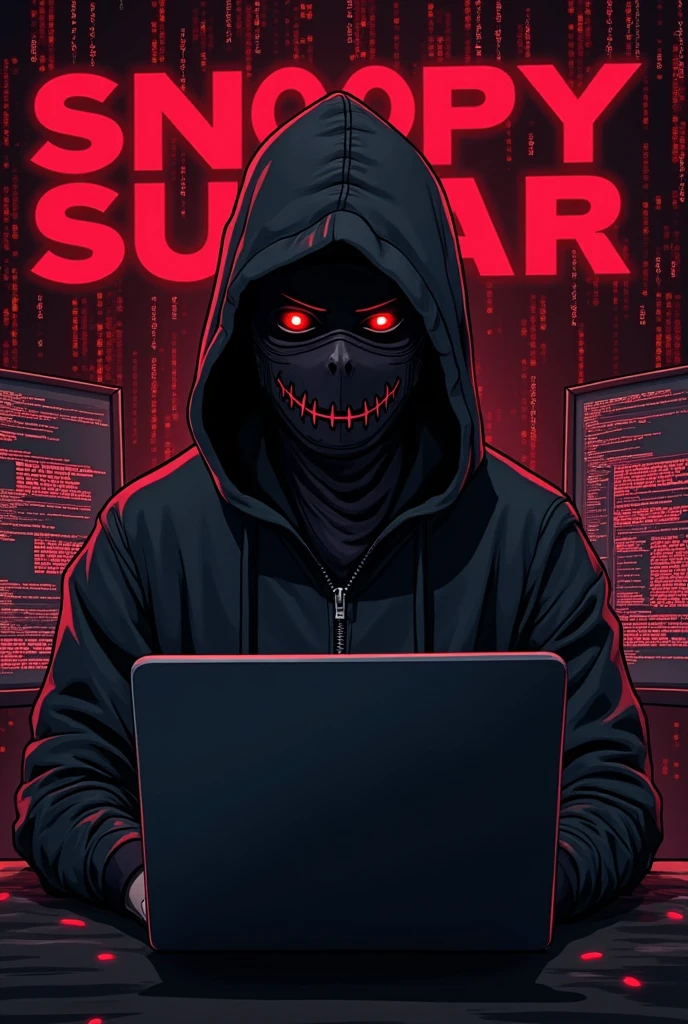 Image of a dark background character with a black mask, and in front of him a brain being manipulated