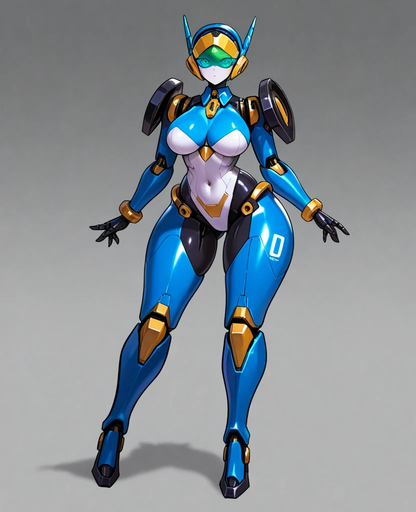 Robot woman reimagined,
Very attractive,
completely robot,
Full chest,
big ,
superb figure