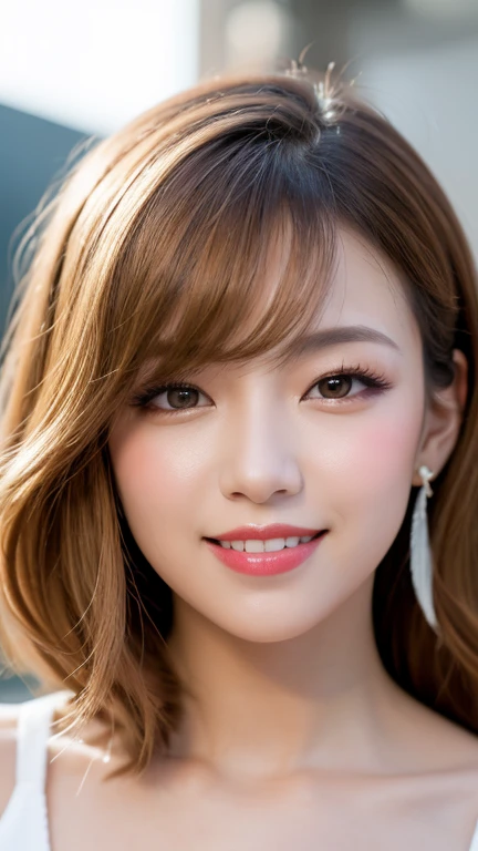 Beauty, Mystical Eyes、Big Boobs、Super sexy、Pale skin、Shiny Hair、Super long hair、Loose and fluffy perm、Close to blonde、Are fat、fat、smile、Heavy makeup、Pink lipstick、Thick lips、Moisturized lips、Plump、Voluptuous、Indian、spring、Blue sky、White cloud、looking at the camera、Has bangs、Bangs fall on the forehead、Heavy makeup、Heavy makeup、The face is dark、Exotic Face
