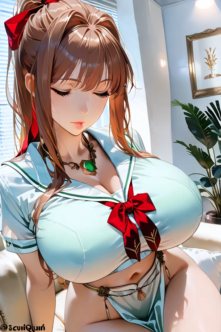 (8ก, 最high quality: 1.2), Very detailed, Complete solution, (Realistic, Realistic photo: 1.37), Portraiture, High resolution RAW color photograph, Professionally arrested, High resolution and beautiful, High resolution, 8ก Image Wallpaper, Amazing details, Large file size, Very detailed美しい女の子, Very detailed face, (Super beautiful, well-defined eyes:1.8), The nose is precisely shaped., expressive lips,(sunset,Big House, Seaside restaurant background:1.2) , One Story, pretty girl, Realistic、                                                                                 (Movie Scenes,Fantasy art,最high quality,high quality,High resolution,high qualityの質感,Attention to detail,Beautiful details,Fine details,Very detailedCG,Detailed Texture,Realistic representation of face,Tabletop,before,dynamic,bold),1 Girl,Very detailed肌,curve,(Covered nipples:0.8),Beautiful breasts,Large Breasts,Pale skin,Pointed Chest,Erect nipples,(Very thin hair),(Super soft hair),(Super Straight Hair),Long, slicked bangs,Very light coppery amber hair,Hair on one eye,Very lean body,Smart Abs,(Sexy maid outfit:1.5),(Open your mouth:1.3),(Have sex,Vagina Penis),On the bed,Cowgirl,Hotel,(Blushing and grinning),pubic hair,(Wet cat:1.3),(Sweaty),(Creampie,Cum in pussy:1.2),(I can see your chest)、((Nipples are visible))、
