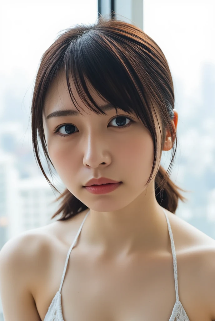 Highest quality, Realistic, Perfect Human Anatomy, Very detailed, Very delicate and beautiful, RAW Photos, Professional Lighting, illumination, Written boundary depth, Single Focus, whole body, Skinny Japanese woman, 45-year-old woman, Brown Hair, Small Head, Beautiful Eyes, True Face, Realistic skin, fine grain, (Fashionable hairstyles: 1.3),Bust Emphasis、Sexy blue dress、(Outdoor:1.5),