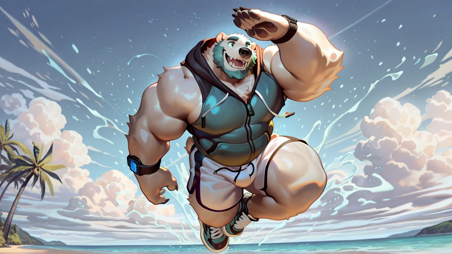 The prompt for the theme "Anthropomorphic Panda, Male, Muscular, Broad Chest, Bare Chest, Open at the Top, Rolled-up Sleeves, Massive Bulge in the Hips, Tight Shorts, Rolled-up Pant Legs Drifting in the River, Big Tail, Posing with Butt Raised Towards the Audience, High Definition, High Detail, High Resolution, Masterpiece" can be:

"anthropomorphic panda, male, muscular,broad chest,bare chest,open at the top,rolled-up sleeves,massive bulge in the hips,tight shorts,rolled-up pant legs drifting in the river,big tail,posing with butt raised towards the audience, (best quality,4k,8k,highres,masterpiece:1.2), ultra-detailed,(realistic,photorealistic,photo-realistic:1.37), HDR,UHD, studio lighting,extreme detail description, professional, vivid colors, bokeh, portraits"
