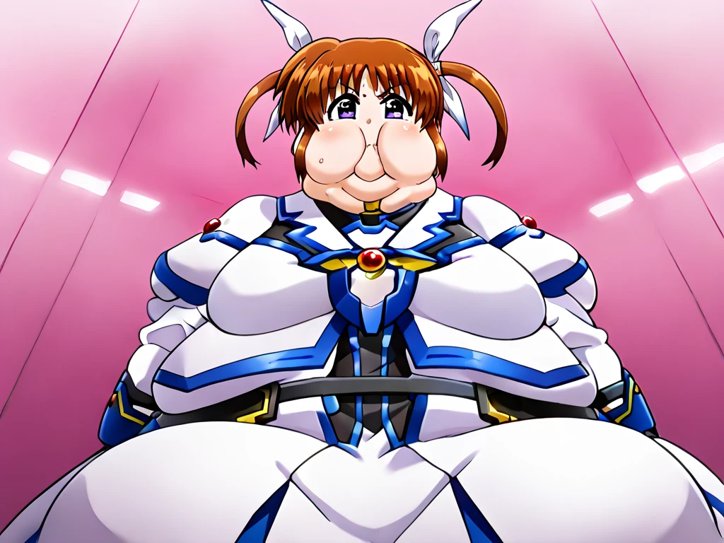 score_9, score_8_up,score_7_up, S2Z0n1c21.5XL style, 1girl, solo, huge breasts, ochako uraraka, brown eyes, brown hair, short hair, skin tight, bodysuit, (torn clothes:1), wardrobe malfunction, one breast out, restrained, arms up, anus,
