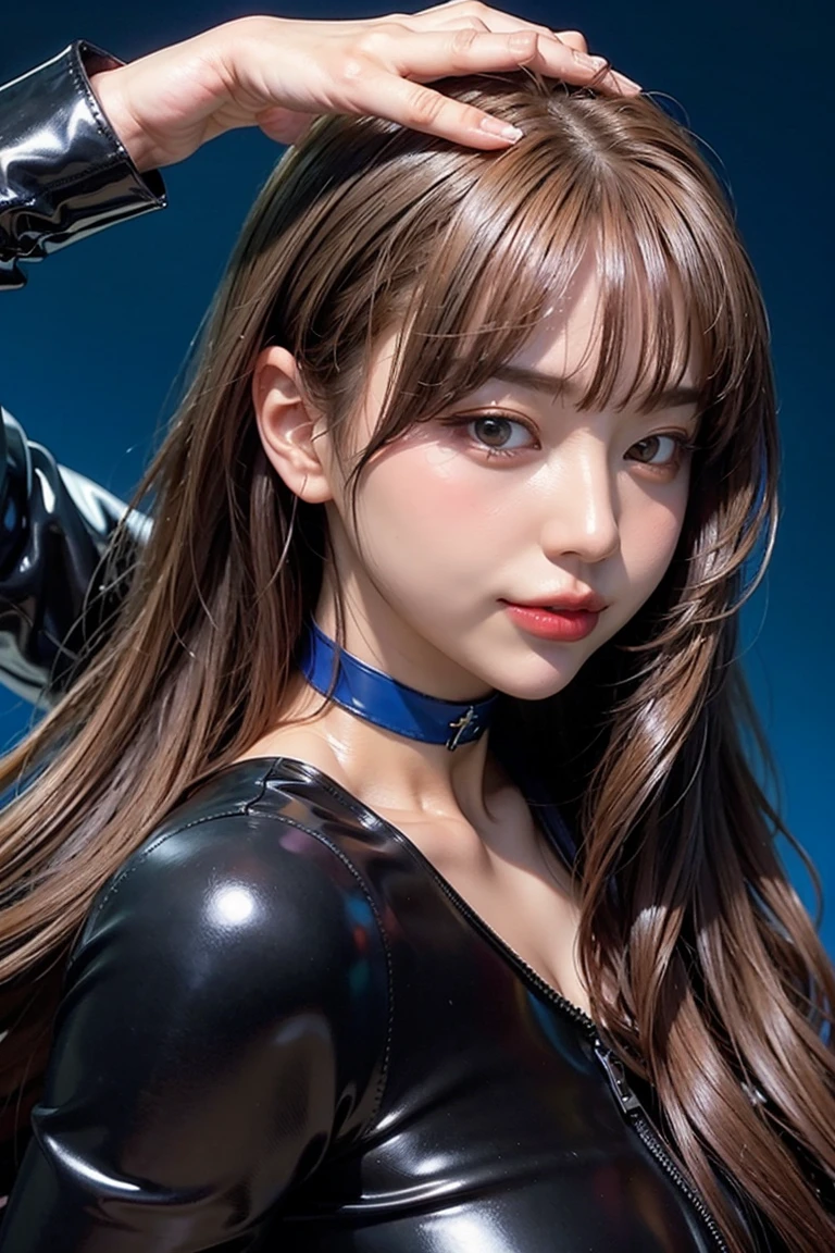 NSFW, 8k, High-level, absurd, masterpiece, best quality, primitive, very detailed CG, very detailed wallpaper, perfect lighting, Extremely detailed (((The personifying " ,ブラック・ウィドウ " as a Little Girl))), MysticSight, Tyndall effect, Tyndall scattering, Studio gray background with (many Dazzling RainbowColor particles BokeH:1.28), (RoundlyButts, ThighGap), (Exposed:0.4), (Assfocus with looking ahead), BREAK (NOGIZAKA face variations) Extremely Detailed very KAWAII face variations, perfect anatomy, Childish, captivating gaze, elaborate detailed Eyes with (sparkling highlights:1.28), long eyelashes、Glossy RED Lips with beautiful details, Coquettish tongue, Rosy cheeks, Radiant PearlSkin with clear transparency . { (Dynamic LifeLike expressions:1.4) | :d) }, (large eyes:-1) .