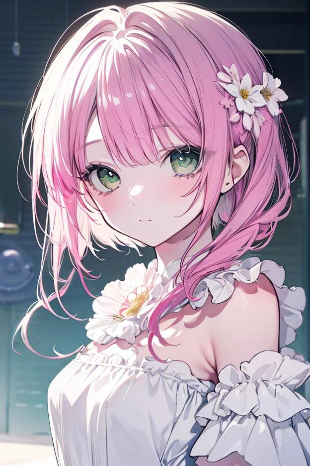 (Highest quality)、(Highest quality)、cute、(choker).eyes are emerald、