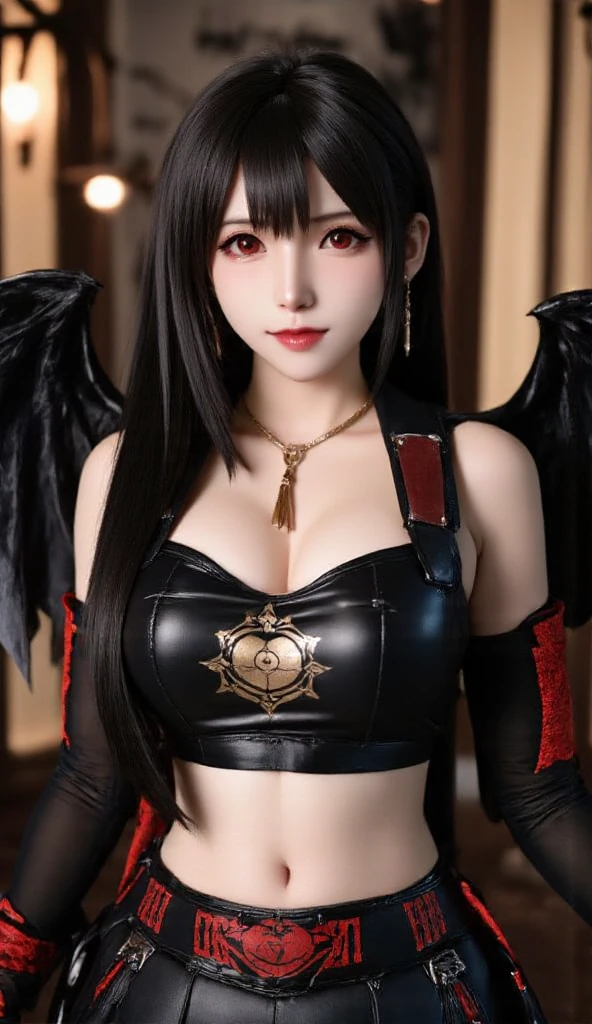 One girl, chest, Black Hair, Black Hair, Red eyes, Anatomically correct,