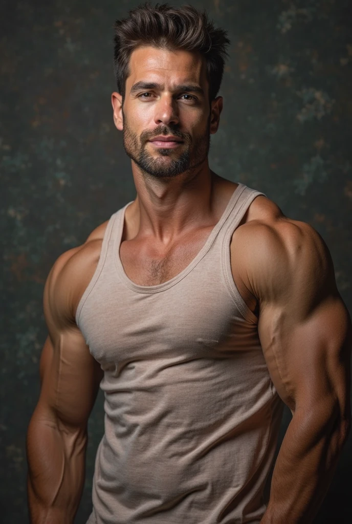 muscular with a big thick penis showing big cock