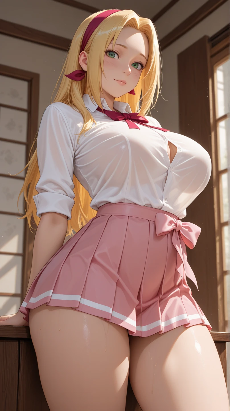 Masterpiece、最high quality、high quality、High definition、High resolution、High detail、Lens flare、Ray Tracing、high qualityのテクスチャー、high qualityの影、Beautiful details、Detailed explanation、Detailed texture、Realistic facial expression、Realistic and colorful、Slender、Cinematic Light、Side light、Sharp Focus、(1 Girl:1.3)、(Intricate detailakeup、Pure Eros Face_v1:0.5)、(Details Beautiful delicate face、Detailed beautiful delicate eyes、Perfect Facial Proportions、Detailed skin、Charm)、Fancy Twin Tails、Beautiful bangs、(Two-tone gradient hair color)、slender、(Large upward-facing breasts)、(Detailed crotch、V-Cut、High Leg、Thong)、Thighs、Dress shirt、Removing the Sleeve、boots、Provocative attitude、Release your knees、Leg spread、Raise your arms、Low-angle composition、(Take a deep breath、Work on this image step by step)
