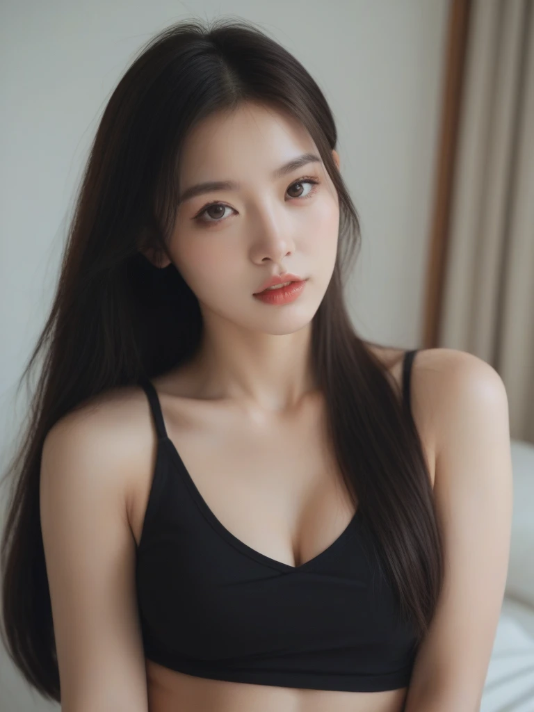 Best quality,masterpiece,Ultra-high resolution,RAW photos, Cat ears,cute,In the light,deep shadow,Low profile,Cold Light,sexy look,Long hair,((best quality: 1.5)) ((masterpiece: 0.8)), Intricate details, Clear focus, professional, real life, Real facial expression, Dynamic poses, ((([Large breasts:0.8])))),lie on the floor