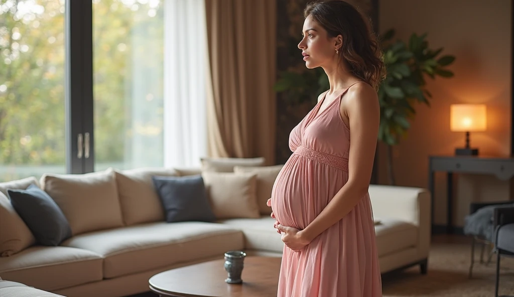 Make one pregnant women wear towels
