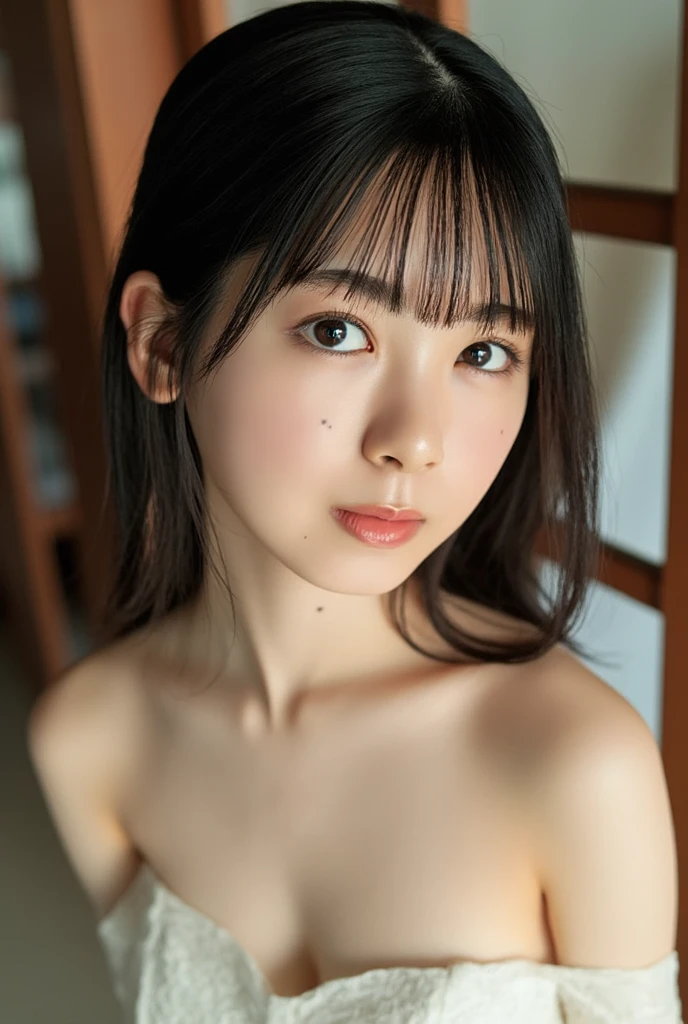 Young Japanese Woman,20th Generation, 最high quality, masterpiece, 超High resolution, (Realistic:1.4), RAW Photos, Popular idols of Japan、White Background, Simple background, White brown hair, thin, 4K, in 8K, high quality, beauty, Beautiful Eyes, simple, High resolution,1 person,Beautiful Skins,Beautiful Skin,Temptation Pose、Tears and confusion、Breasts are beautiful、For plump, moisturized skin、All naked、naked、Nude Actress、Nude Model、Her embarrassed expression as she begs for sex is cute、Very cute face, Very beautiful face, Very childish face、Facial expressions that encourage 、Hairy pubic hair、Pubic hair is coarse、Sweaty、Temptation Pose、Tears and confusion、Breasts are beautiful