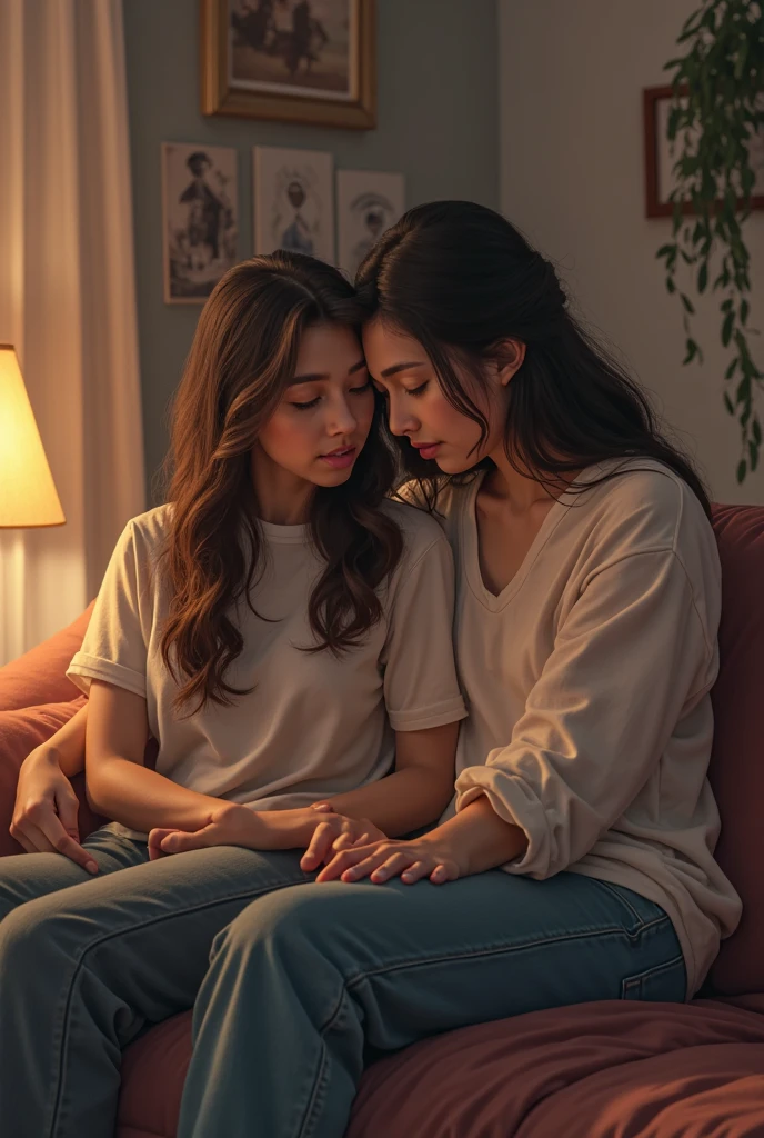 gadis berkulit sawo matang sedang duduk sambil meremas payudaranya yang besar