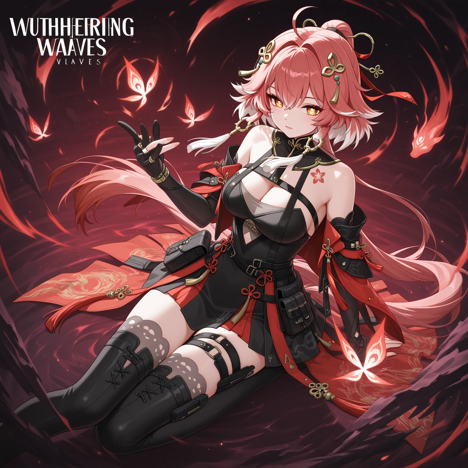 masterpiece, best quality,pixiv request, pixiv sample, pixiv fantasia,
<lora:Turing:0.8>,turing,standing,arms up,armpit,long hair, bare shoulders, looking at viewer,
<lora:virgin_killer_sweater:1>,virgin killer sweater, sweater,