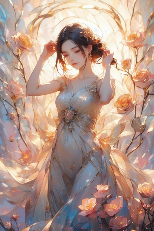 (((masterpiece))),bestquality,illustration,beautifuldetailedglow,
paper_cut, <lora:KK_paperCut_v1:0.7>, <lora:PAseer_angelV1:0.7>,1girl,on back,solo,(angel), full body,colorful,white cloth,(water),(lotus), fish,
