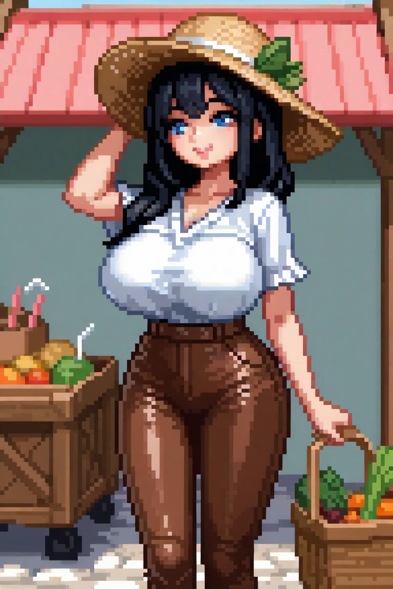 score_9, score_8_up, score_7_up, (tall sexy slender:1.1) woman with (skinny body:1.1), (slim narrow hips:1.1), lustful eyes, perky clothed covered nipples, gigantic massive enormous sagging hyper tits, tan lines, <lora:breasts++-PD-swooping-1.0:0.75>, swooping breasts, <lora:PerfectEyesXL:1>, perfecteyes, huge long sagging hyper tits, anorexic, beautiful face, cleavage, store, (behind counter:1.1), trader, (rpg:1.1), video game screenshot, (dialogue menu:1.1), <lora:v1l4n0XLP:0.7> v1l4n0, pixel art