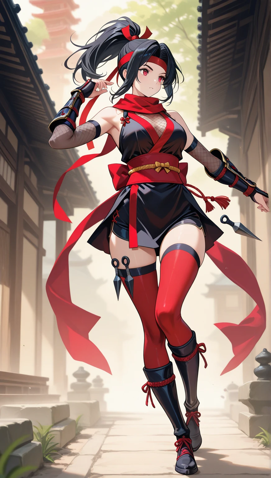 raw photo, best quality, masterpiece, ultra high res, (photorealistic: 1.4), Animate a poster, 1hand holding a big long knife, two hands, wear kungfu master cloth, wave, Chinese traditional ink style, Maiden Dragon Slayer , the main color is red and white and black ink, dynamic movement, dynamic pose, movement, full body::1 Amazing vector in oil painting film environmental art, diorama, intricate detail, ground, dress, floating_hair --auto --s2