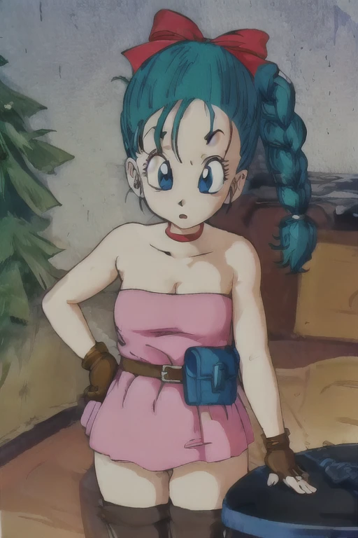 bulma and goku, medium breasts, skinny dtstyle, laughing, naked