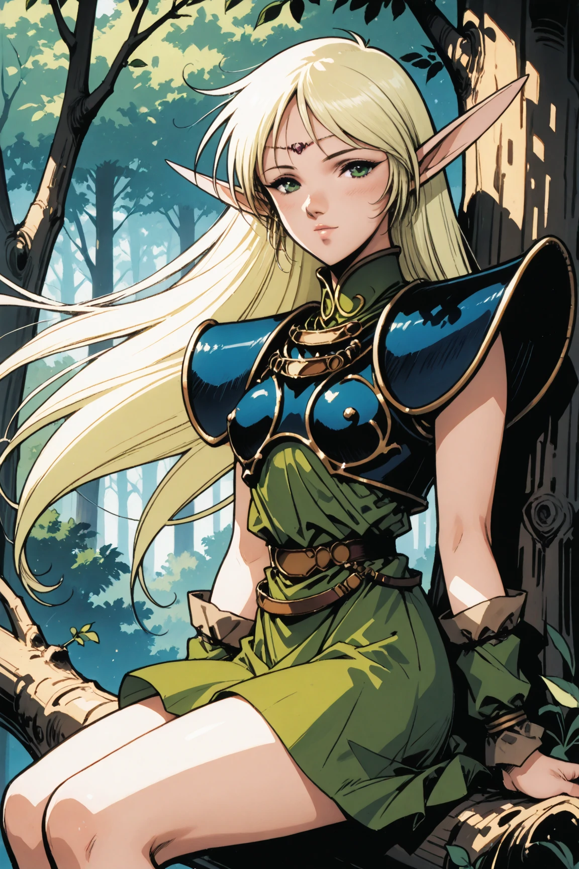 (Masterpiece, extremely detailed CG, sharp line),deedlit, offcial art, Colorful, Beautiful Japanese anime style,Extremely detailed eyes and face,Sharp pupils,realistic pupil,In the woods、cabellos largos dorados,ears of elf,Black lace panties,Slender thighs、 Secretly、squirting、convulsion、cum on、spread their legs、squatt、it feels good、ahe-face、agitation、Intense masturbation、 varies multi etc. --v 6 --s 1000 --c 20 --q 20 --chaos 100