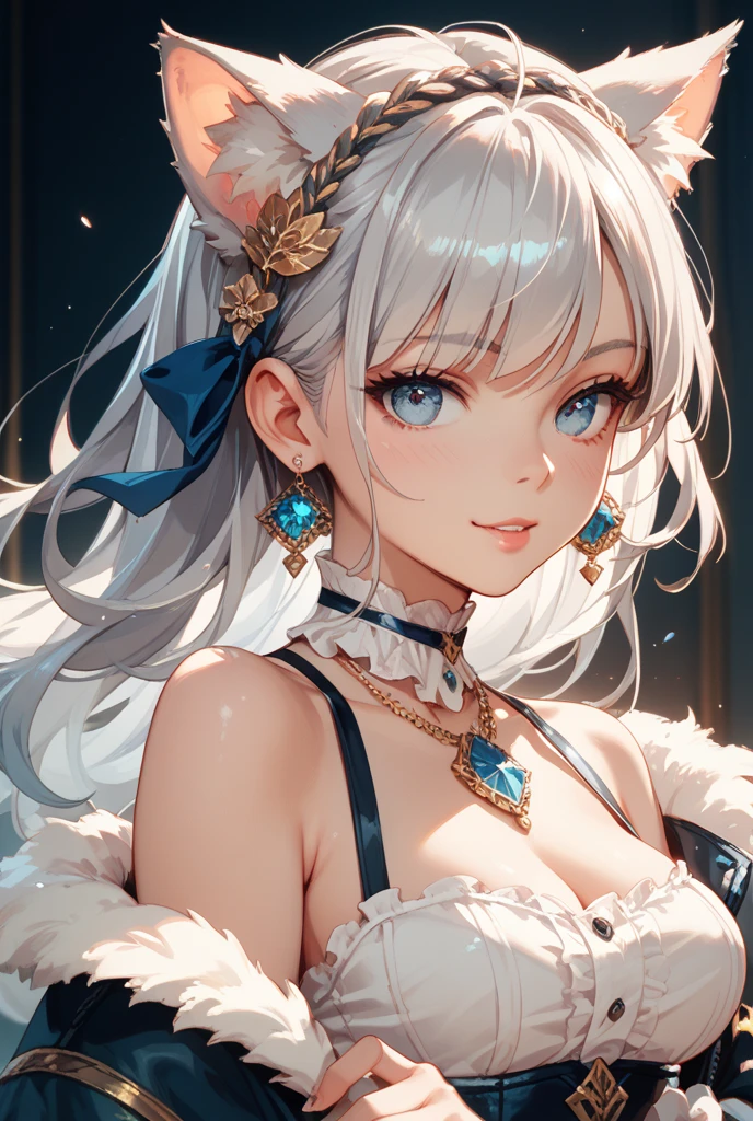 ("smiling and blushing", "floating girl with beautiful blue eyes, wearing a white outfit", "very pale with frosty white hair:1.1", "surrounded by candy, lollipops, and sweets:1.2", "eating ice cream:1.1", "1girl", "🍦🍨"),Realistic, (Masterpiece, Top Quality, Best Quality, Official Art, Beauty and Aesthetics: 1.2), Very Detailed, Fractal Art, Colorful, Most Detailed, Zentangle, (Abstract Background: 1.5) ,