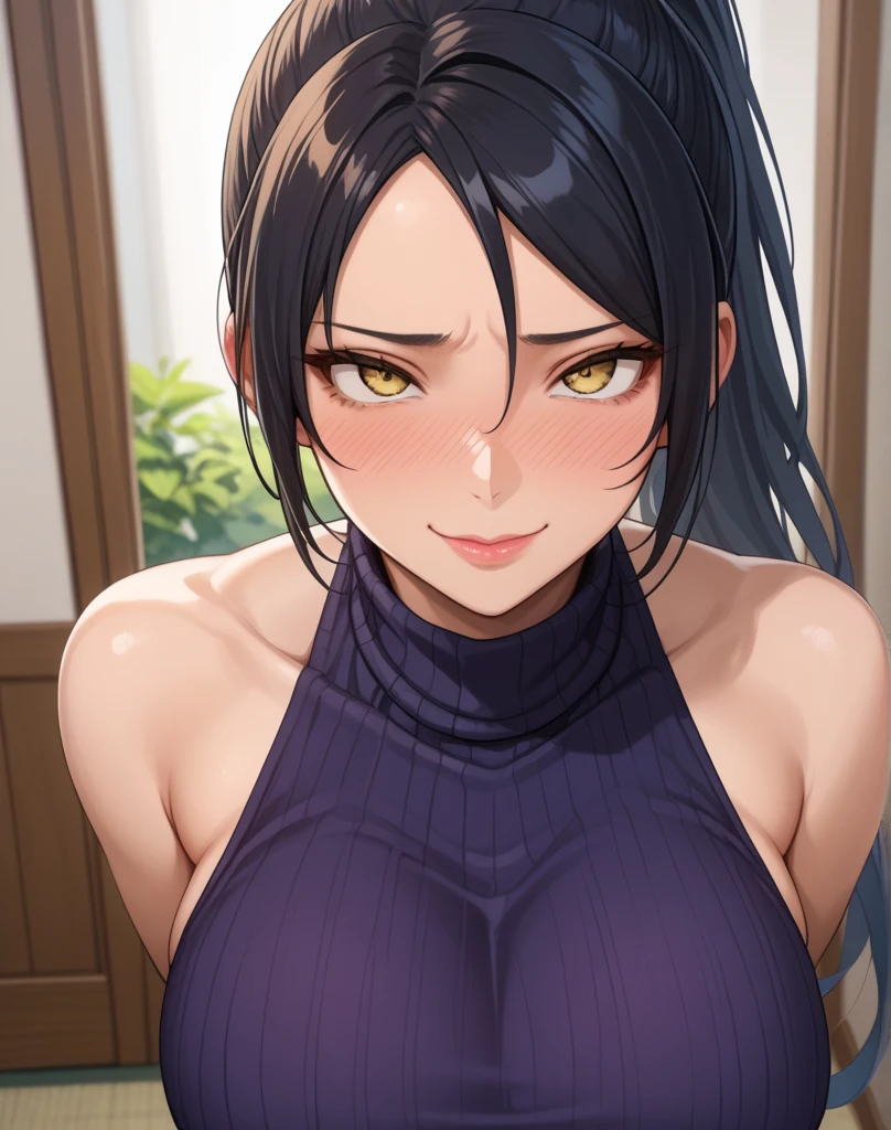(best quality,4k,8k,high resolution,masterpiece:1.2),super detailed,(actual,realistically,realistically:1.37), Ultra high definition face, Wearing black tights的长发女人, Spandex tights, black hair, Wearing black tights, big deal breasts, big deal , Crazy breast swelling, Chest larger than shoulder blades, Breast sagging, fitness model, blush