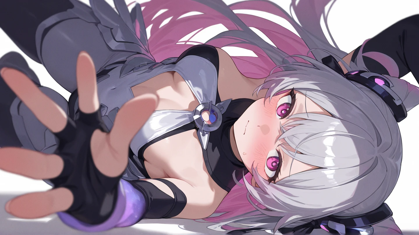 (best quality: 0.8), (best quality: 0.8), perfect anime illustration, close-up portrait of a beautiful woman walking around town very long purple hair huge breasts blush red eyes (((nsfw))) white bikini city neon night super detailed super detailed face bright eyes galaxy in eyes absurd 4k Full HD top on pixiv super well done red eyes huge download file