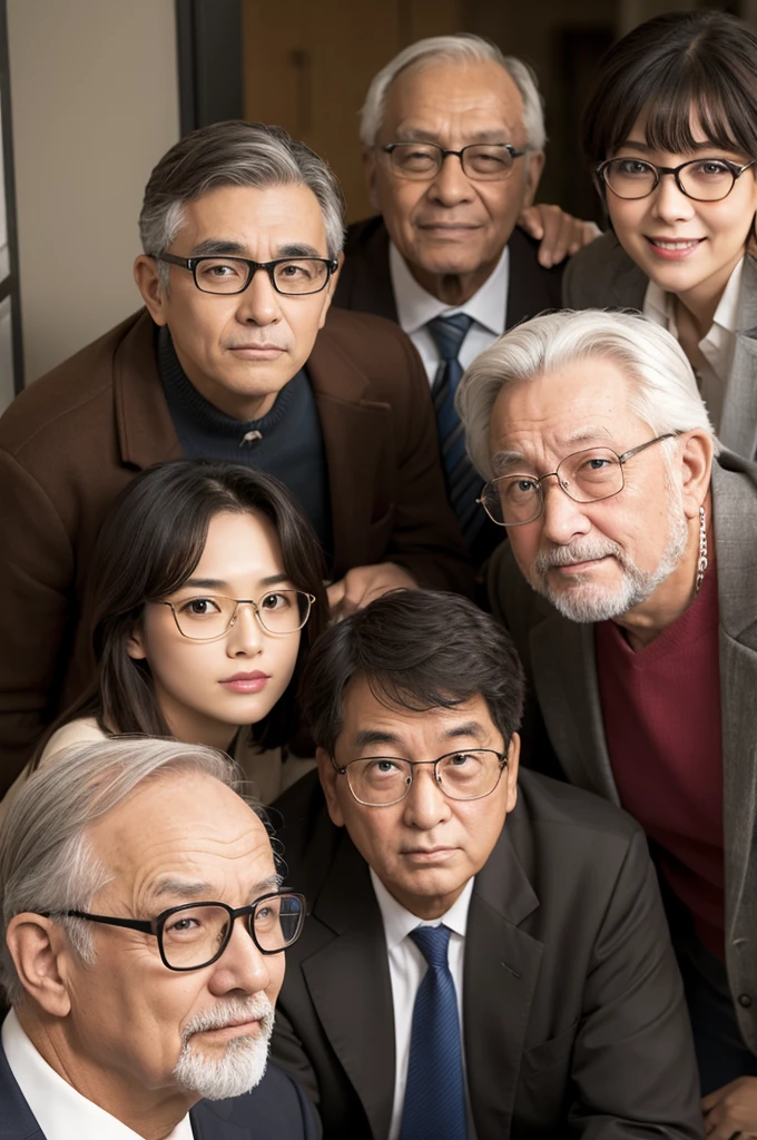 People over 50 years old, middle-aged people, Japanese, smile, enjoy, theater, Drama, on stage,