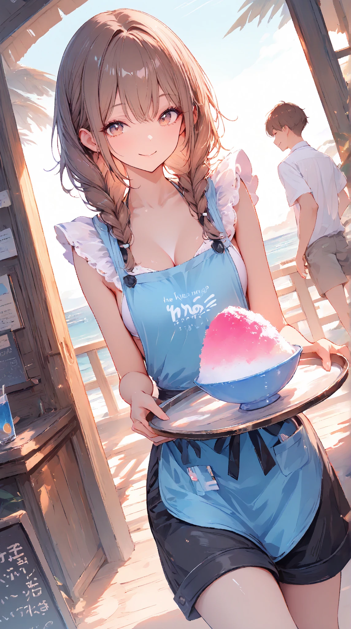 Top quality, high image quality, masterpiece, photo realistic, smile, (((huge breast))),