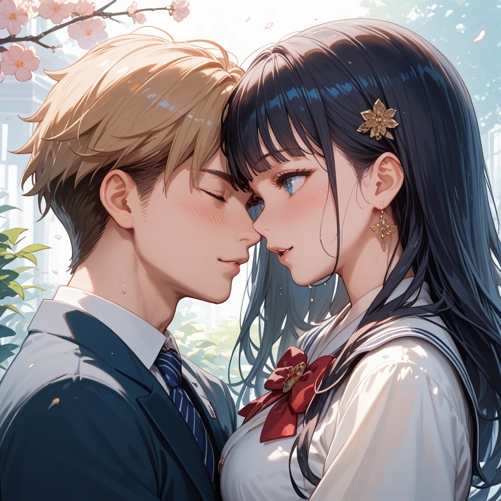 (Realistic:1.4), highest quality, masterpiece, Ultra-high resolution, 1人のmaleの子, duo, One girl, (Detailed face:1.2), (Fine grain:1.2), (Detailed Hair:1.2), (Detailed clothing:1.2), 4K, male, (close your eyes)