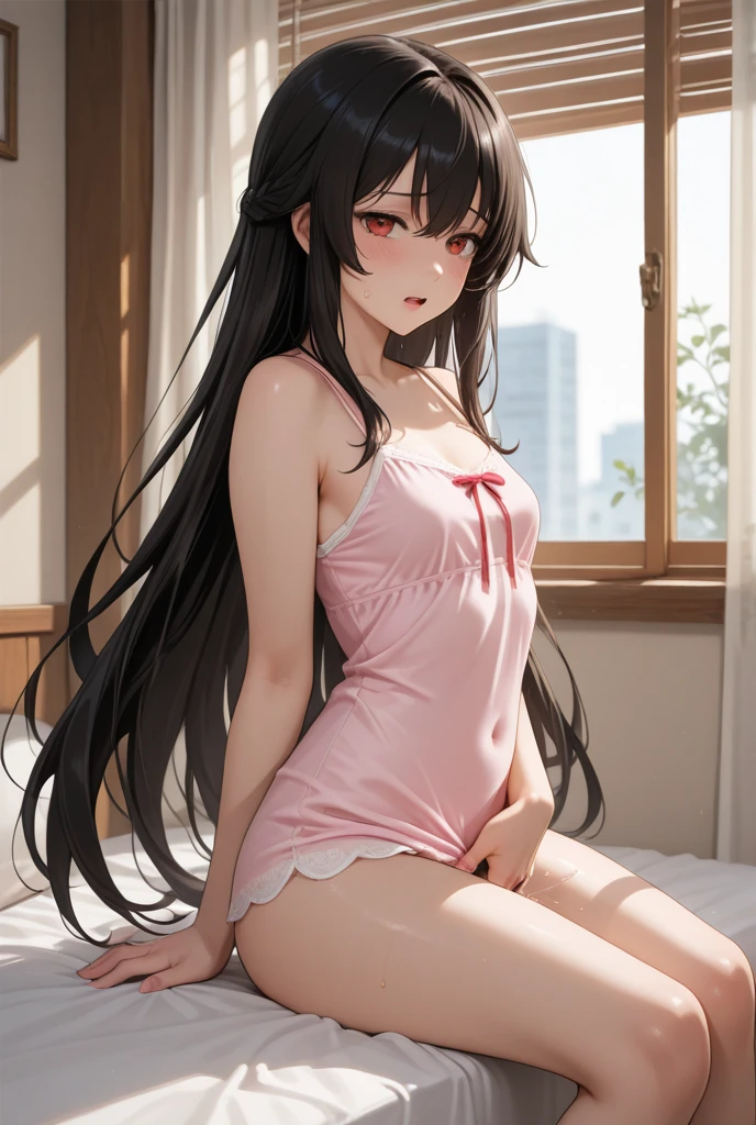((Ultra High Resolution, Photorealistic, Realistic, Best Quality, Photorealistic)), ((8K, Raw Photos, Best Quality, Masterpiece)), (Photon Mapping, Radiosity, Physically Based Rendering, Auto White Balance), (High School), (Tsundere), ((Clean Crotch)), Official Art, Technical Sense, Top Quality, Masterpiece, Illustration, CG, Unity, Wallpaper, Amazing, fine details, very delicate and beautiful, very detailed, sharp focus, rich background, blurred background, (real person, photo), (high detail skin, visible pores)))), ((small breasts)), (sky blue eyes), (long and shiny black hair), (glaring), ((lying on the operating table)), (legs open and restrained)