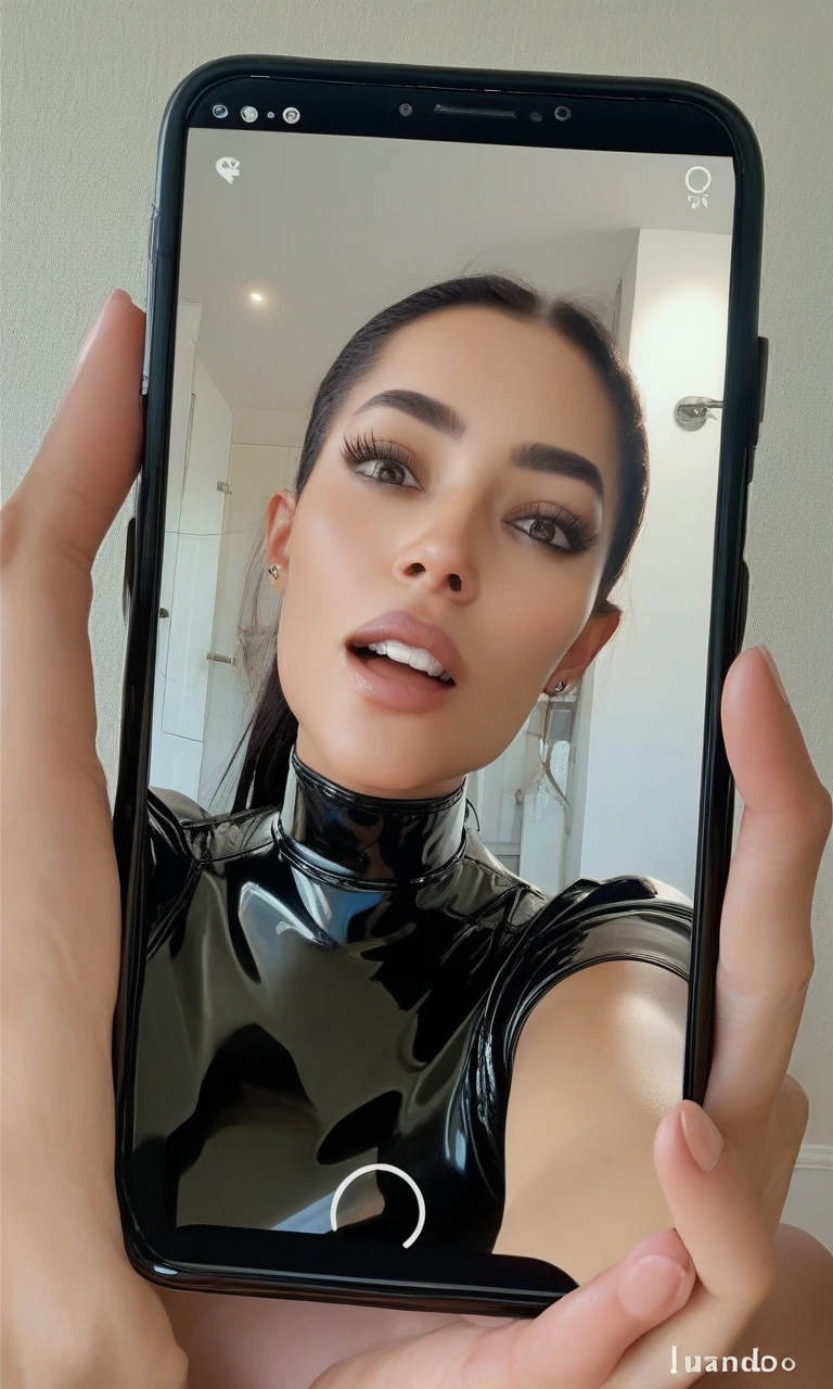 Black latex tight clothes