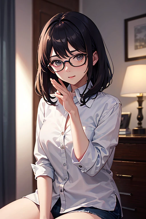 NSFW:1.5,masterpiece, 最high quality, high quality, High resolution, high quality texture, high quality shadows, High resolution, Beautiful details, Detailed CG, Detailed Texture, Realistic representation of face, Realistic, colorful, delicate, Cinematic Light, Side light, Lens flare, Ray Tracing, sharp concentrated, (1 Girl,concentrated:1.3), ( Intricate details, compensate, PureErosFaceV1:0.5), (細部まで美しいdelicateな顔, 緻密で美しいdelicateな瞳, Perfect Facial Proportions, Dense skin, Optimal ratio of four fingers to one thumb, Arms under chest, medium breasts, Wide Hips, Smooth upper abdomen, Tilt,middle hair ,wavy hair , blush ,30 years old,Blue Eyes,Study,Glasses, white cutter shirt,Tight Skirt,black stockings, garter belt,high heels,desk, secretary ,adultery,house wife, ecstasy face,curvy,supright straddle,bich, sweat,missionary,1boy,penis,lying,vaginal, pov,spread legs,sex