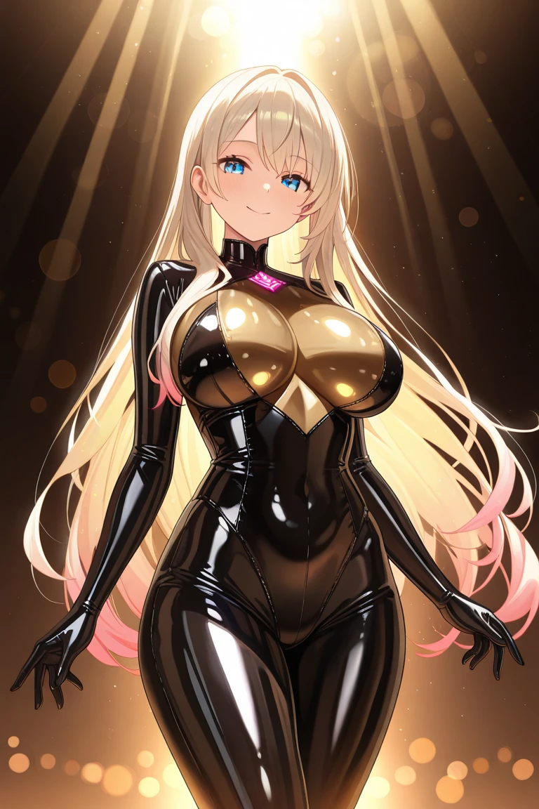 in 8K、glossy latex suit、(((Transparent latex suit)))、(((Transparent latex suit)))、gold city \(umamusume\)、Latex suit that shows off your body line beautifully