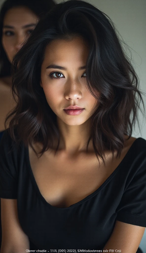 beautiful chinese woman, very detailed, 22 years, short hair, natural straight hair, dark eyes, super model face, childish face, sad face, beautiful face, thin nose, thin face, nude breast exposed , big breast, well detailed natural breast , focus on breast, open black and white kimono, breast covered with dense semen, semen on tits, high resolution, masterpiece, best quality, intricate details, highly detailed, sharp focus, detailed skin, realistic skin texture, texture, professional, 4k, charming smile, shot on Canon, 85mm, shallow depth of field, kodak vision color, ,extremely detailed, foto_\(ultra\), photorealistic, realistic, post-processing, maximum detail, roughness, real life, ultra realistic, photorealism, photography, 8k uhd, photography