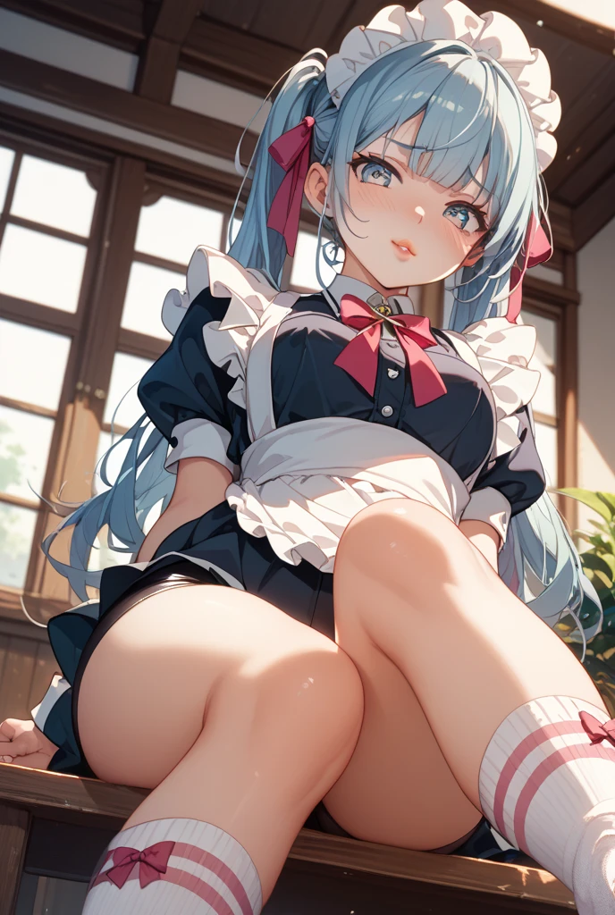 seductive anime girl, 4K digital art,super realistic picture, excessive art, 8K high quality detailed art,detailed pantyhose,sweaty,blush,both girls and men,highly detailed legs,(Bukkake 1:1.3),wearing pantyhose,Dragon Ball, inside the club,(bunny girl 1:1.3),Tight Skirt,light blue hair,fine eyes