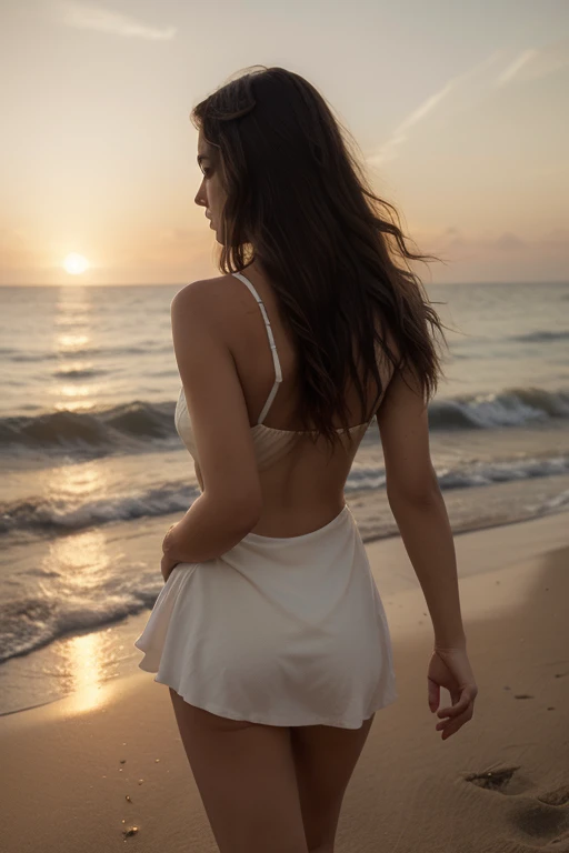 sunset seen from the beach