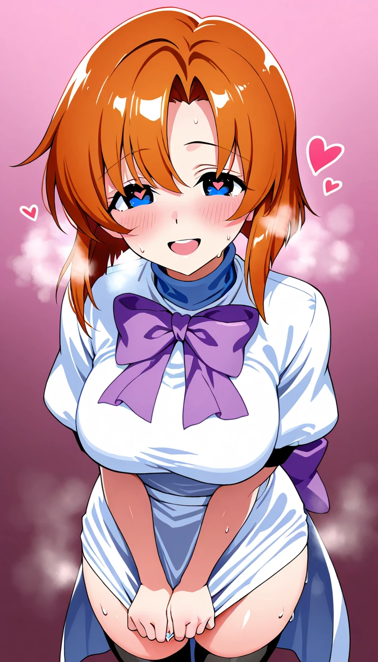 (Masterpiece, Best Quality, High Quality), professional artwork, well drawn, Intricate Details,solo,in village
Kousaka honoka, afternoon
, ultra detail hair, ultra detail face, perfect eyes, earring, Looking at Viewer, pink clothes , off shoulder kimono, cleavage, big breasts,thighhighs, (thicc thighs), thighs gap,dark orange hair , standing , sexy