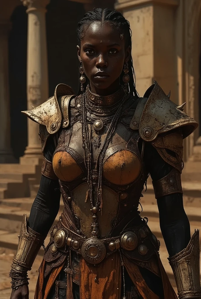 1 woman, beautiful , africa , Cornrows , brown skin , armor
organic , village, battle
dark, dim light
Andre Kohn
(masterpiece, best quality:1.3),<lora:nijiMecha:1> <lora:epiNoiseoffset_v2:1>