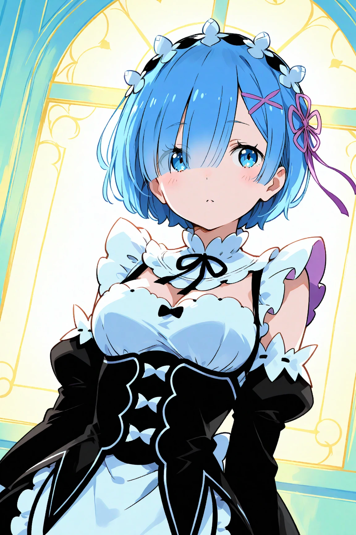 (((Pixel Perfect, Perfect detail))), alone, 1 Girl, Rem,whole body,Bunny girl,