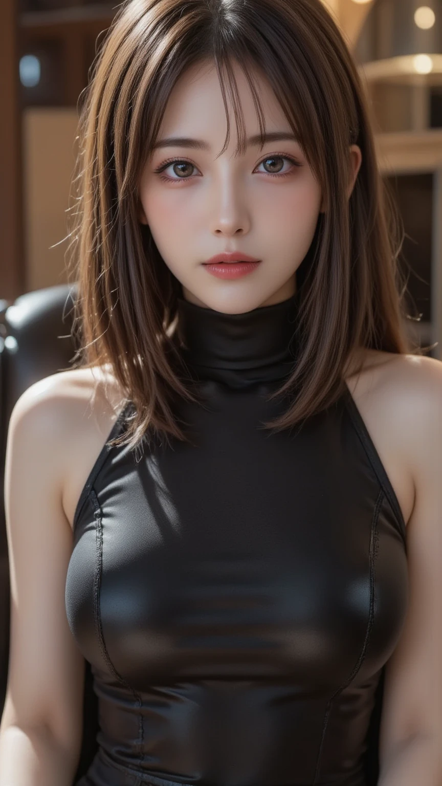 one girl, (a beauty girl, delicate girl:1.3), (12 years old:1.3),
break, (Bodysuits:1.3),
break, Very fine grain definition, (Symmetrical eyes:1.3),
break, (Street view:1.3),
break, Small breasts, Brown eyes, Parted bangs, Brown Hair, girl,
break, (Eye and facial details:1.0),
break, (masterpiece, Highest quality, Super detailed, Detailed face, 8K)