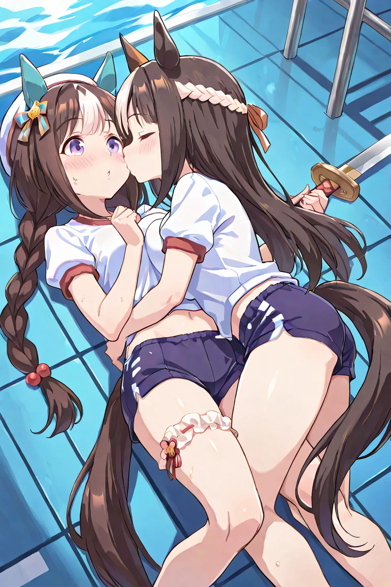 (Futanari elementary school student:1.5), (Absurd, 8K, 4K, Tabletop, Extremely detailed:1.2), Highest quality, Perfect Anatomy,Perfect Face,Look forward,High humidity,(Chubby:1.2), shortness of breath,High humidity,humid, Black Hair, Hair ties, T-bag, hair band, Outdoor, hair ornaments, Twin tails, (Sweaty:1.2), (Wet:1.2), (rain:1.2), (Looking into the camera:1.2), (Oily skin:1.3), nude, Browsing Caution, In the city, on the road, Small breasts, Pink nipples, (Speech bubble:1.3), (Observe the audience:1.3), (Sharp eyes:1.2), (Two 少女s facing each other:1.5), (She is stroking his penis right in front of me.:1.4), Kneel, (Handjob:1.5), orgasm, anger, Bad mood, Murderous Intent, (woman with penis:1.5)