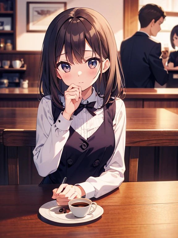 Cute girl relaxing in a cafe