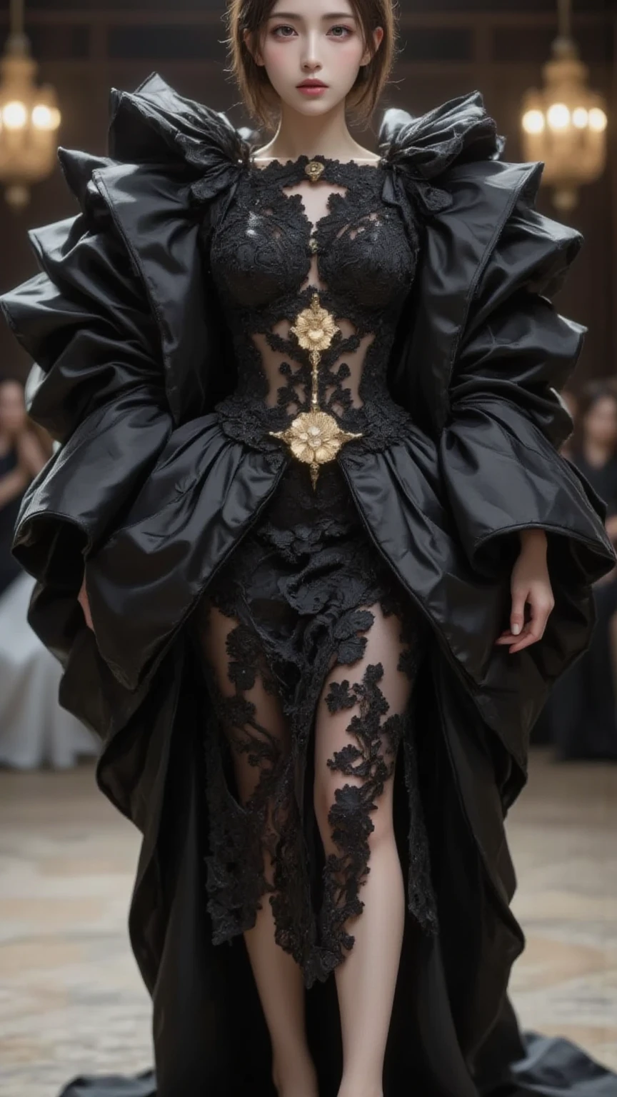 Fractal Art, gravure, look forward to, ((Wearing a dog collar)), slave, Flashy makeup, From the chest up, masterpiece, Highest quality, Very detailed, Realistic, Very detailed肌, Perfect Anatomy, (1 Japanese Mature), (alone), 120 years old, Big Breasts, Mature female politician, Glamour, sexy, Chromo White Skin, View your audience,