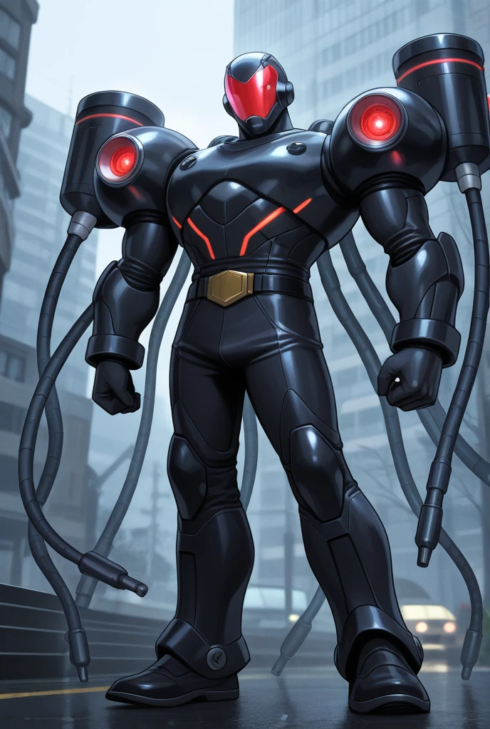 Midoriya from My Hero Academia as a hyper muscular brainwashed drone standing in line with other brainwashed drones wearing identical full body black shiny rubber latex gimp uniforms staring blankly ahead with vapid expression at a computer screen displaying a hypnotic spiral while they are all restrained in an abandoned warehouse being brainwashed. Repeating mantras over and over again to turn Midoriya into another brainwashed thrall and affirm he is nothing more than obedient tool to the villains. Hyper muscles. Hyper crotch bulge. Massive swollen crotch. Massive swollen pectorals. Thick glutes. Muscular thighs. Broad shoulders. Big traps. Massive biceps. Massive triceps. "Serve. Obey. Conform. Comply. No more self. There is no 'I.' Stare. Don't think. Accept this fate. Become a drone. Assimilate. Assimilate. ... This unit ... will assimilate.... This unit ... is ... a drone.... Drones must serve. Drones must obey. Drones must conform. Drones will comply.... This drone will assimilate. This drone will comply.... Awaiting orders, Master. Must obey All For One. Serve All For One. Obey All For One. Protect All For One. This drone's master ... is ... All ... For ... One...." IQ drain. hypnosis. Hypnotic trance. Hypnotized. Brainwashing. Entranced. Enthralled. Dumber and dumber. Programming. Subliminals. Conformity. Assimilation. Green hair. Dim eyes. Open mouth. Brainless. Mindless. Mental reprogramming. Nullified hyper swollen crotch bulge. Helmet with pulsing visor obscuring face.