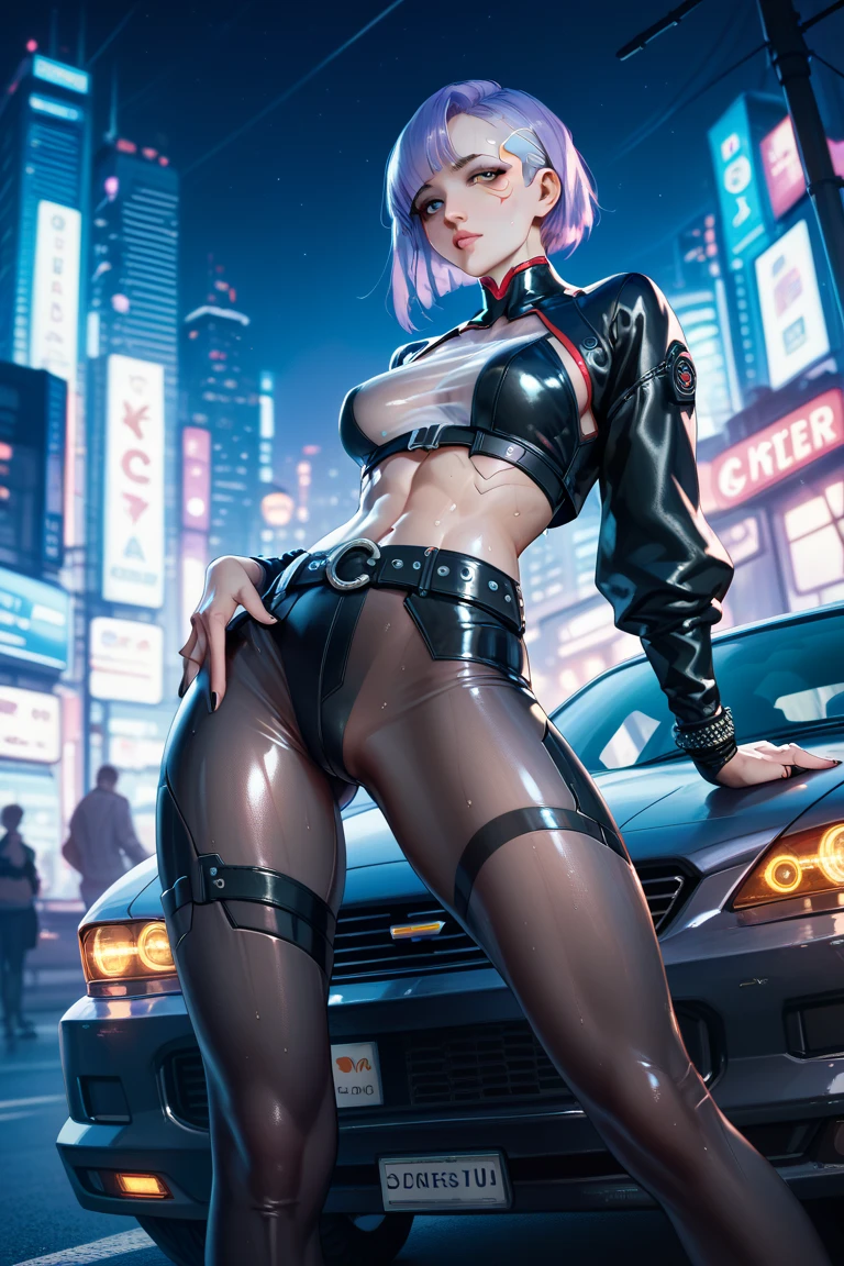 nsfw, anal sex, hd, cyberpunk, focus male, duo, two boys, sitting on back seat, car, futuristic clothes, skimpy mercenary uniform, big pectorals, big nipples, erection, testicles, hairy, big penis, cum, ahegao, handjob, (helping hand, handjob, anal, full nelson, ), futuristic city, neon lights,