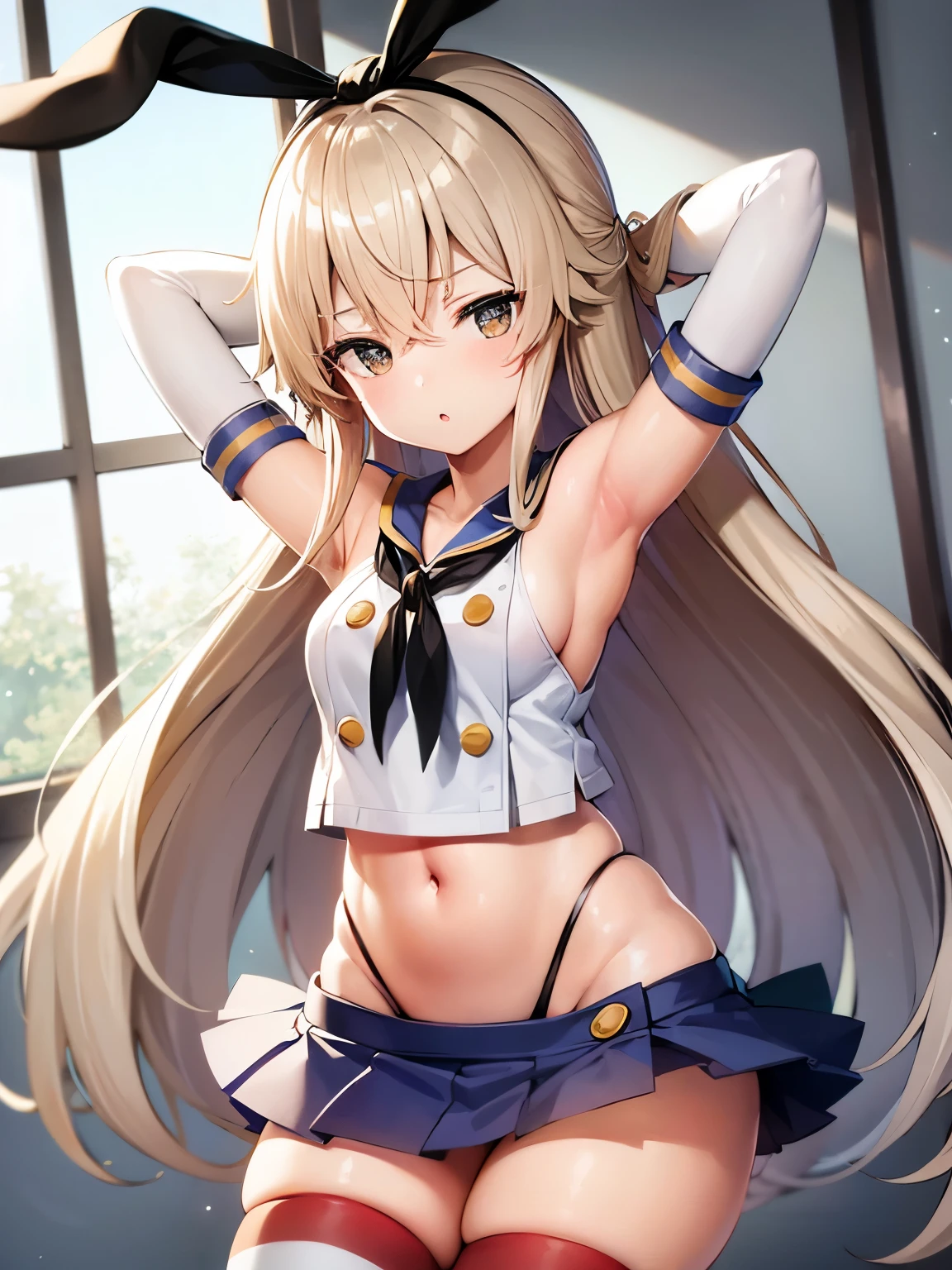 (masterpiece)、(Best image quality)、(Very detailed)、(Very detailed)、4K、(8K)、Best image quality、(beautiful), 1 Girl,Huge breasts、Thick thighs,smile、Noise Reduction、Emphasis on the crotch、Breast Augmentation,(pantyhose:1.2),The chest is exposed,(nsfw :1.3) ,Leg spread,(pubic hair:1.3),Crouching,Sweating,skirt,(Cheerleader:1.2),Tan Skin,(Sex:1.3),Being attacked by a man